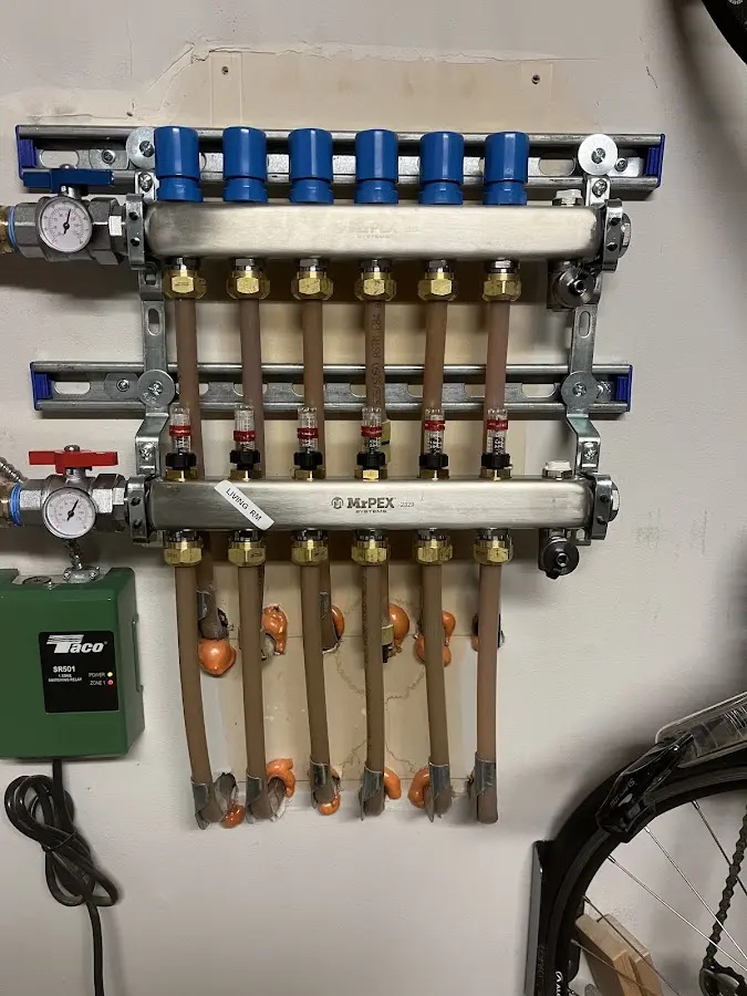 Plumber performing Gas Line Installation at a residential property in Pendleton